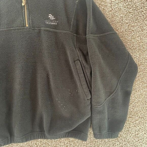 Laguna Beach California Sweatshirt Adult Medium Black Quarter Zip Fleece Preppy - Picture 4 of 11